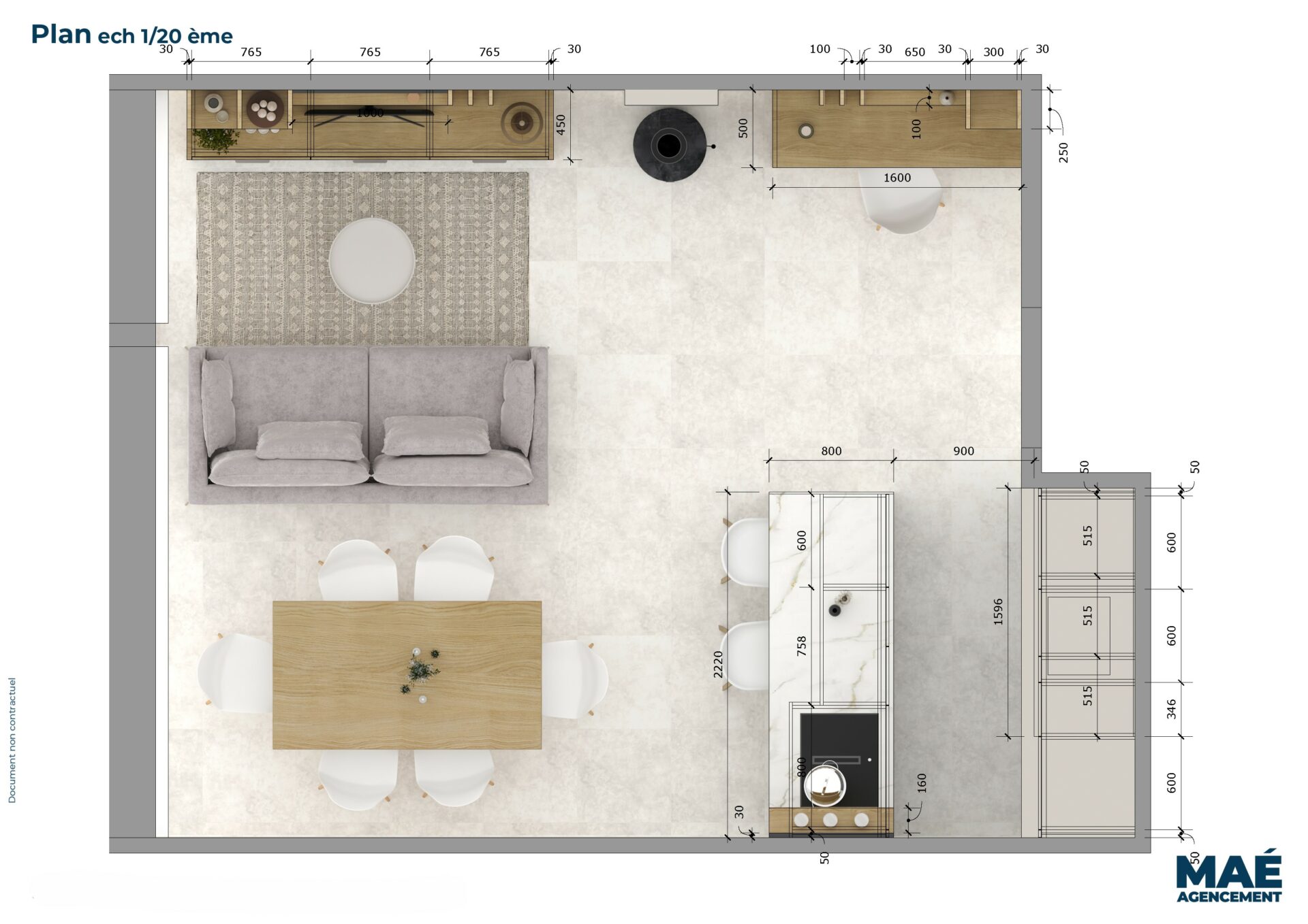 Plan séjour maison Dinard